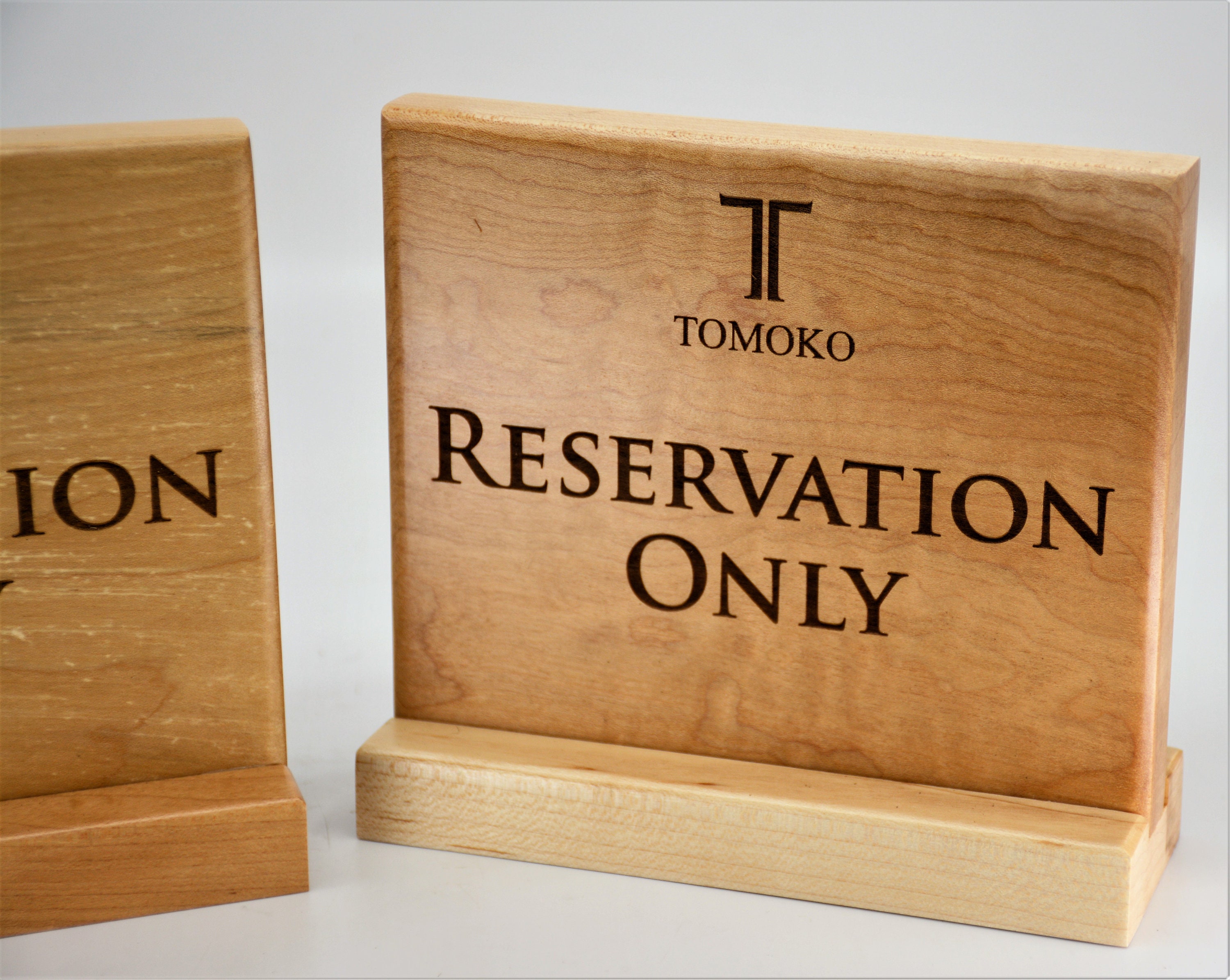 Custom Engraved Solid Maple Table Stands, Table Marker, Table ...