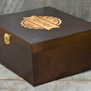 Premium Custom Wooden Gift Box Engraved By Laser Any Design Possible image 6