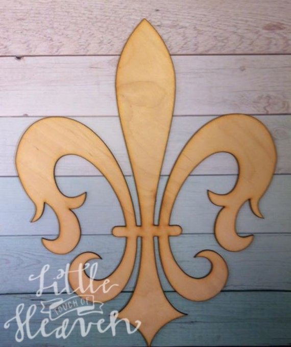 12 Fleur De Lis Door Decor Unfinished Diy Wood Blank Etsy