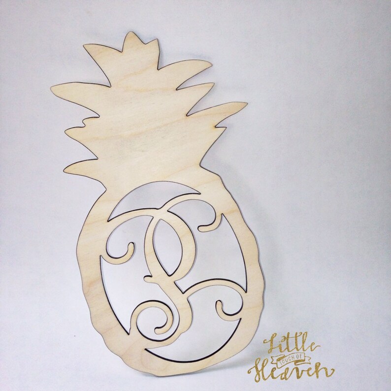 Pineapple Custom Letter Interlocking Vine Font you Choose Etsy