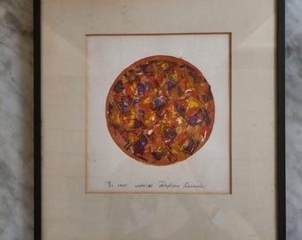 Rikio Takahashi-schilderij/beperkte oplage, 18/50, 1965, Work III, gesigneerd met passe-partout en lijst