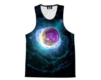 Cool Space Tank Top - Galaxy Clothes - Festival Clothing - Sublimation Print - EDM Outfits