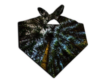 Cool Nature Forest Print Bandana | EDM Rave Accessories | Printed Headbands | Trippy Festival Fashion