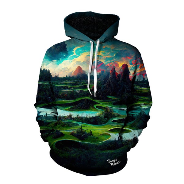 Graphic Hoodies All-Over Print - Girlfriend Gift - Aesthetic Hoodie - Festival Outfits - Midjourney