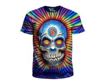 Psychedelic T Shirt - Trippy All Over Print Tee Shirts - Colorful Hippie Tees - Best EDM Music Festival Clothing
