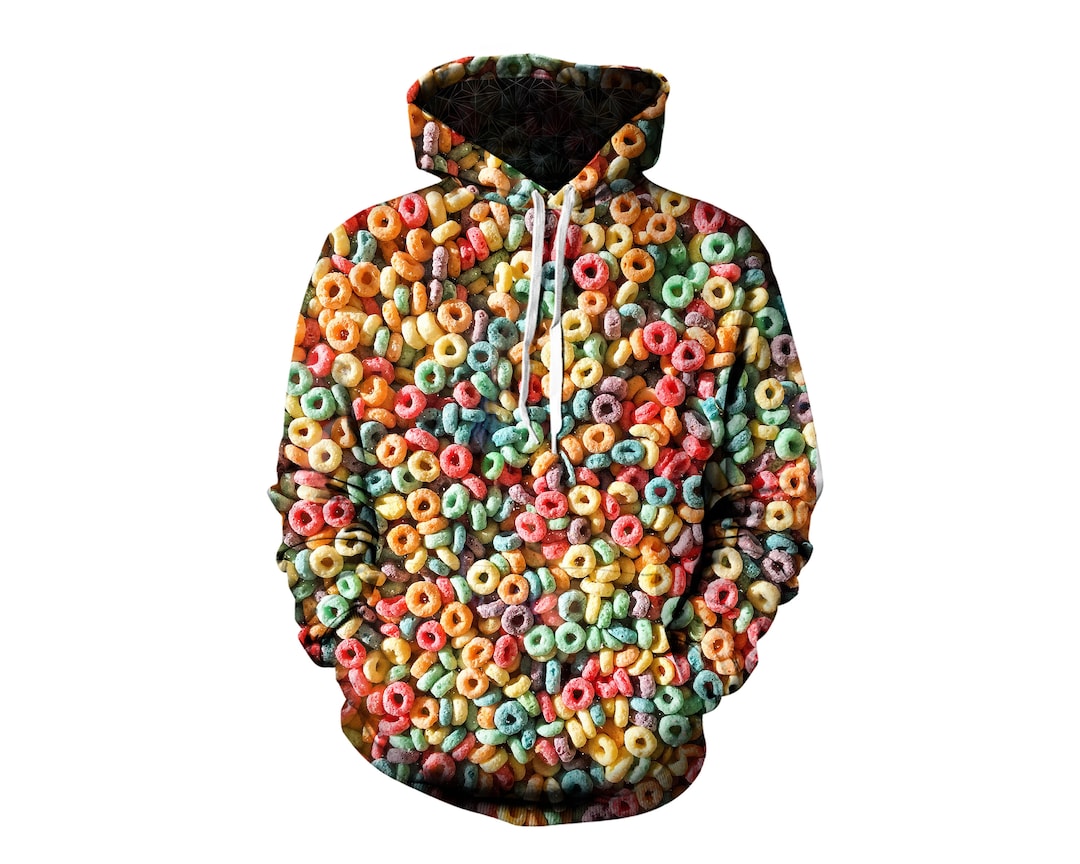 Fruit Loops Hoodie Cereal Foodie Hoodies Music Festival Etsy