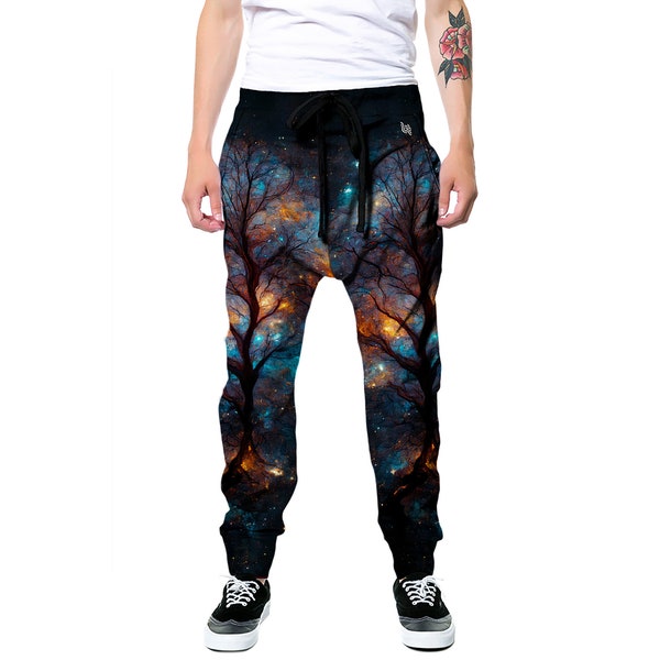 Cool Space Sweatpants | Trippy Galaxy Joggers | Psychedelic Workout Bottoms | Festival Outfit | Running Pants for Men or Women