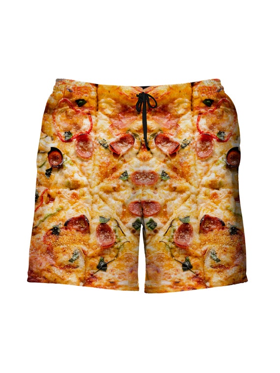 Mens Swimwear Cheese Pizza Swim Trunks Foodie Bathing Suit - Etsy