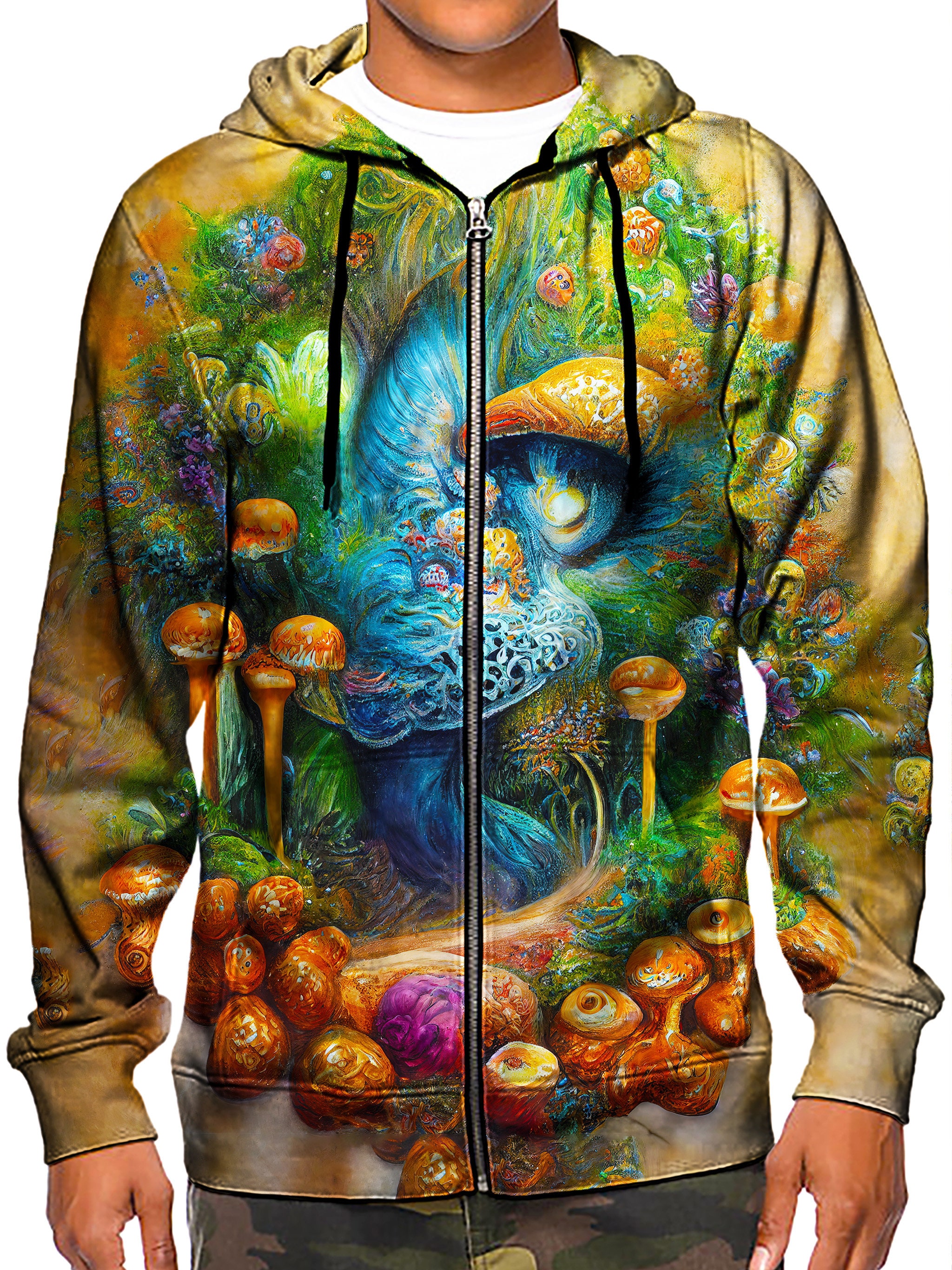 Discover Motif Coloré  Sweat À Capuche Zippé 3D