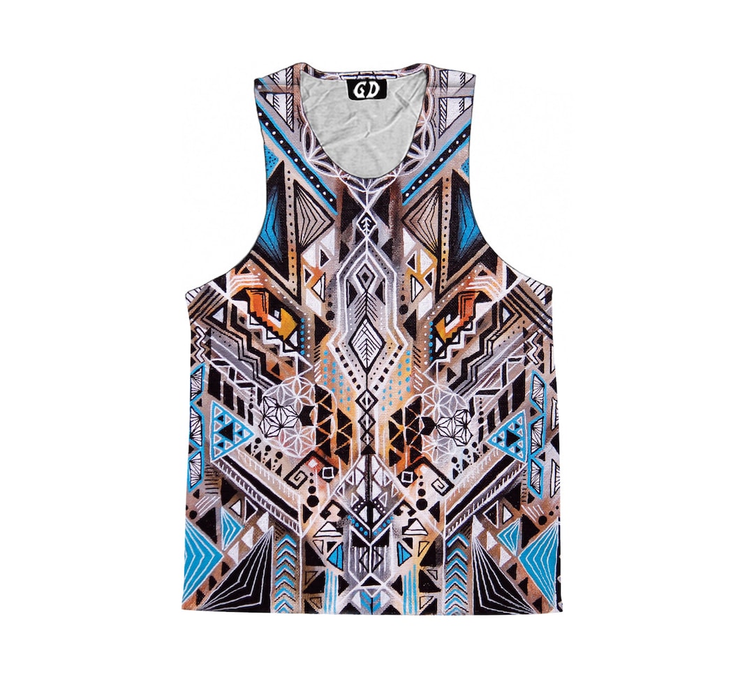 Sacred G Visionary Art Tank Geometry Festival Top Etsy