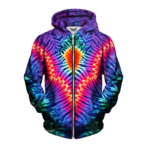 Tie Dye Zip Hoodie Etsy