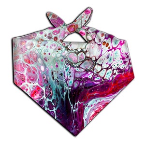 Marble Painting Bandana | Trippy EDM Rave Headband | Psychedelic Festival Fitness Band | Yoga Wear