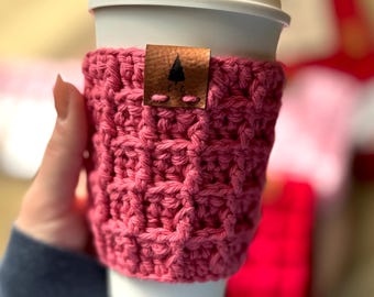 Funda de crochet para taza de café / Funda reutilizable para taza / Regalo ecológico / Calentador de taza hecho a mano