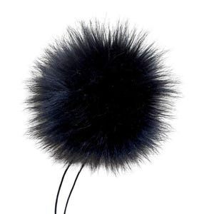 Black Bear Faux Fur Pom Pom: Luxurious Beanie Poms