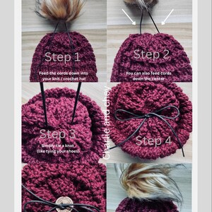 Timber Wolf Faux Fur Pom: Beanie Pom, Crochet and Knitting Supplies image 2