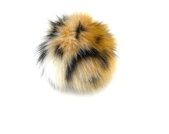 Animal Print Faux Fur Pom Pom: Knitting, Crochet Supplies