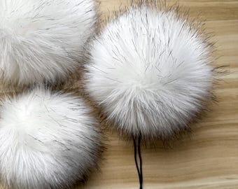 Toasted Almond Faux Fur Pom: Crochet Beanie, Keychain, Scarf Decor