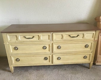 Albert Parvin Mid Century American For Martinsville Dresser & End Bed Table Bedroom Set