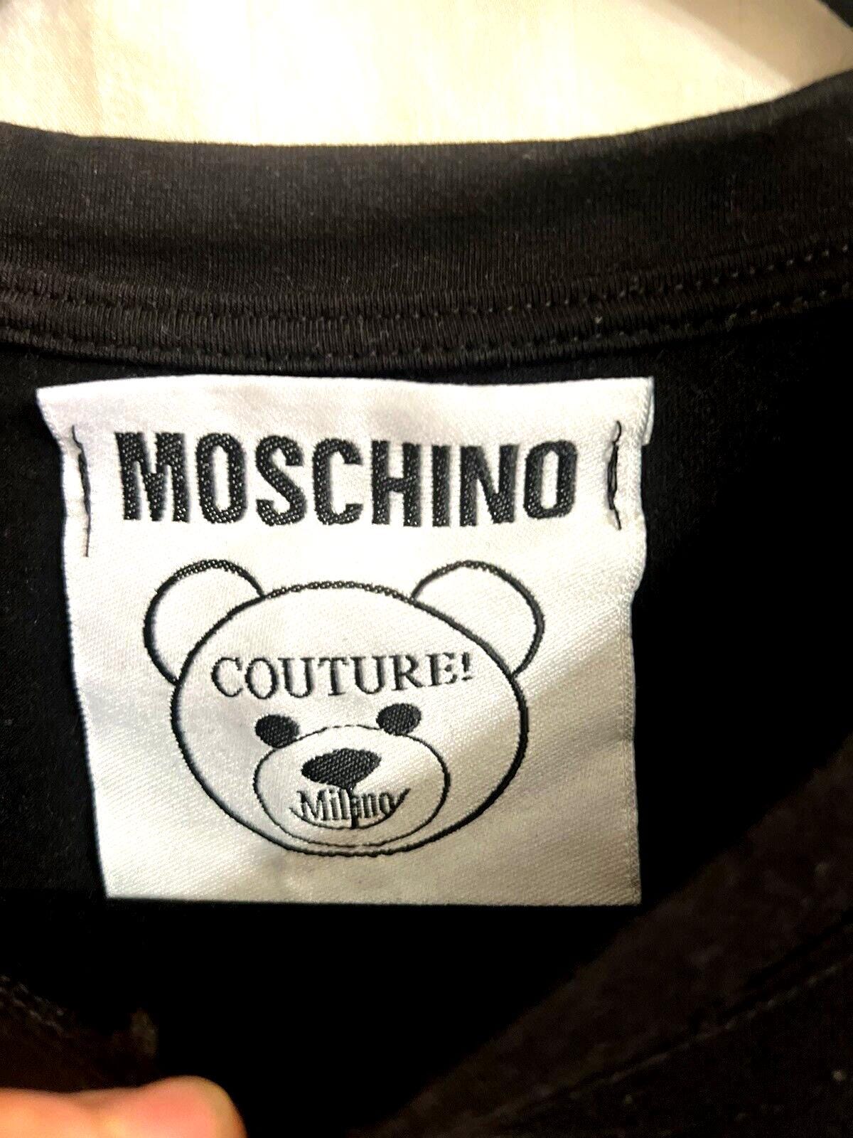 Moschino Couture Milano Teddy Bear Crystal Limited Edition Black T 
