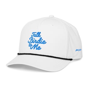 Talk Birdie to Me Golf Hat, Just Fore Fun Embroidered Rope Hat, Funny Golf Hat for Men Women, Bachelor and Bachelorette Party