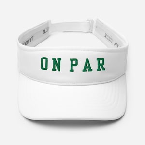 Embroidered Golf Visor for Women: White Minimalist Golf Hat