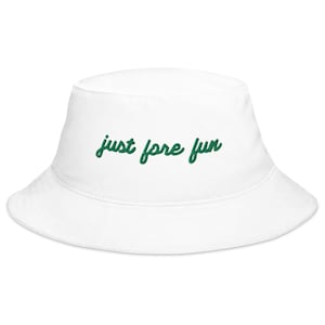 Just Fore Fun Embroidered Bucket Hat – Women’s Golf Hat with a Twist, Golf Apparel
