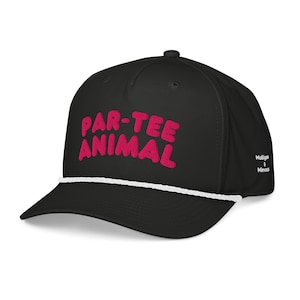 Par-Tee Animal Golf Rope Hat for Women, Embroidered Golf Hat, Funny Golf Hat, Women’s Golf Apparel, Golf Gift for Her, Retro Golf Cap