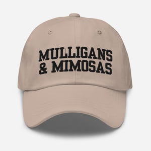 Mulligans & Mimosas Hat, Embroidered Golf Hat for Women, Classic Dad Hat Style, Funny Golf Gift, Women’s Golf Apparel, Golf Lifestyle Hat