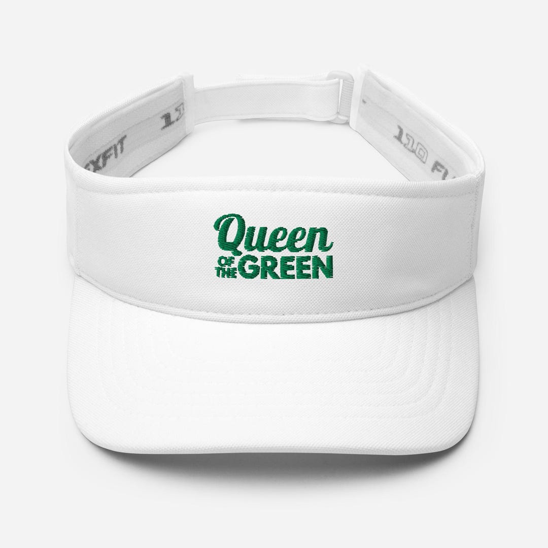 Queen of the Green Embroidered Women's Golf Visor, Golf Apparel - Etsy