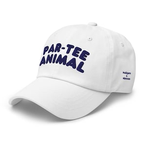Par-Tee Animal Golf Hat for Women, Embroidered Dad Hat, Funny Golf Hat, Golf Gift for Her, Women’s Golf Apparel, Golf Party Hat