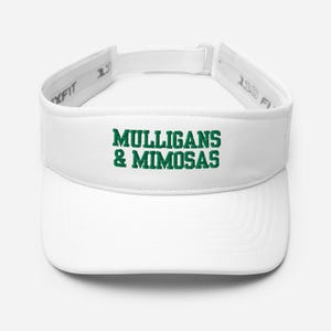 Mulligans & Mimosas Golf Visor, Embroidered Women’s Golf Hat, Adjustable Golf Visor in Multiple Colors, Golf Gift for Her, Golf Apparel