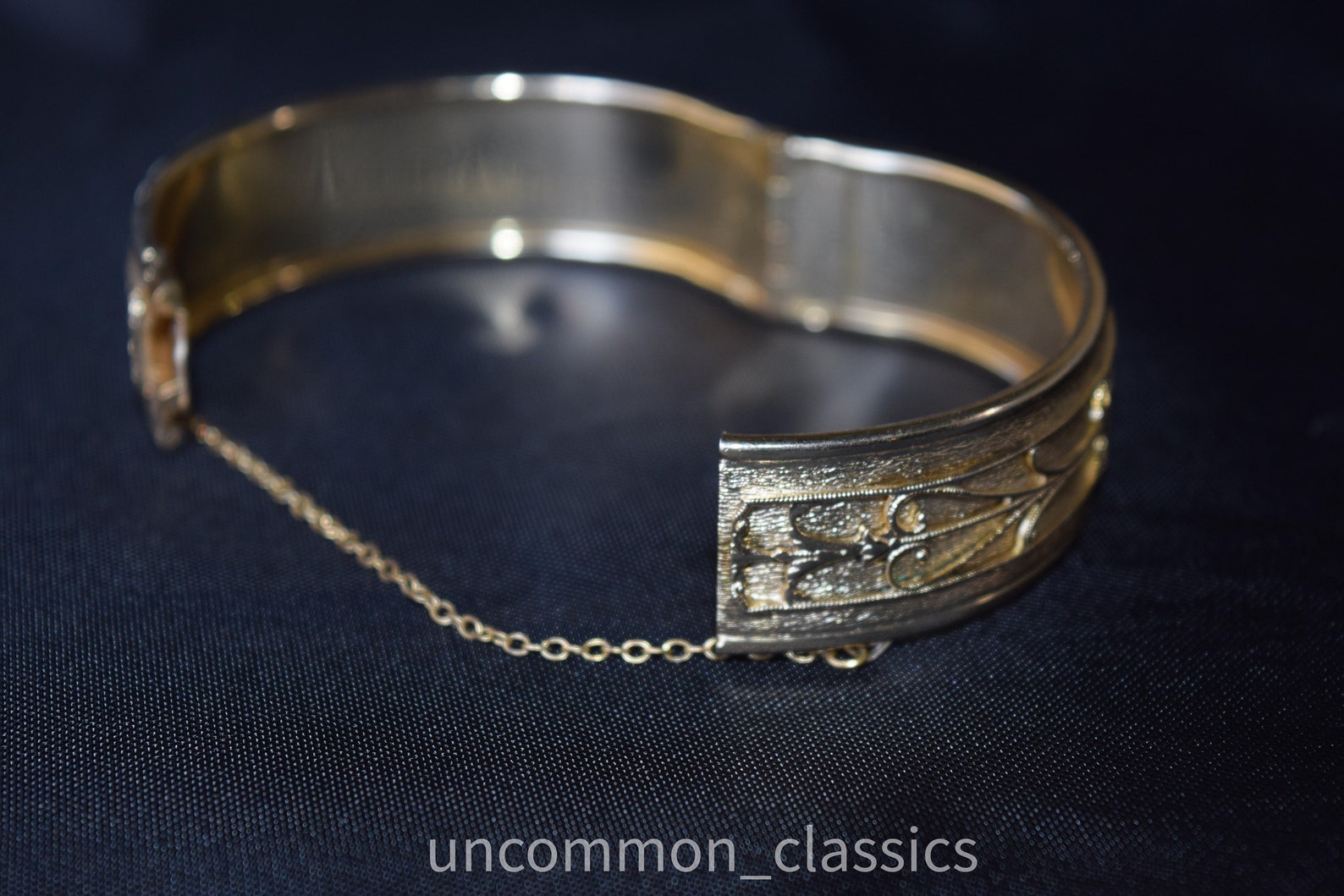 Ornate Gold Tone Clamper Bracelet. Metal Cuff Bracelet. Etsy Australia