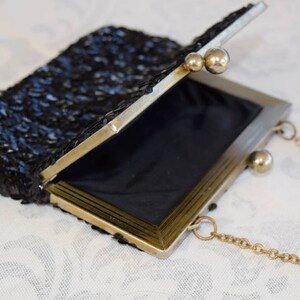 Black sequin purse. Cute black handbag. Small sequin purse, great for your party or event.