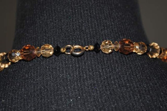 Glass pendant necklace, very unique. Brown and Bl… - image 7