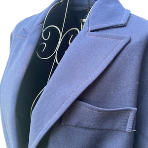 Alex Colman Sport of California 1970’s blue blazer jacket. Big lapel jacket .