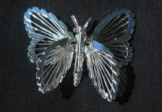 Spinneret butterfly pin by Monet. Wire butterfly … - image 2