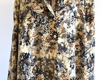 Koret vintage patterned top. 1990’s Koret button shirt. Size 20 w. Plus size vintage
