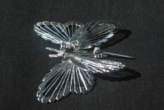 Spinneret butterfly pin by Monet. Wire butterfly … - image 3