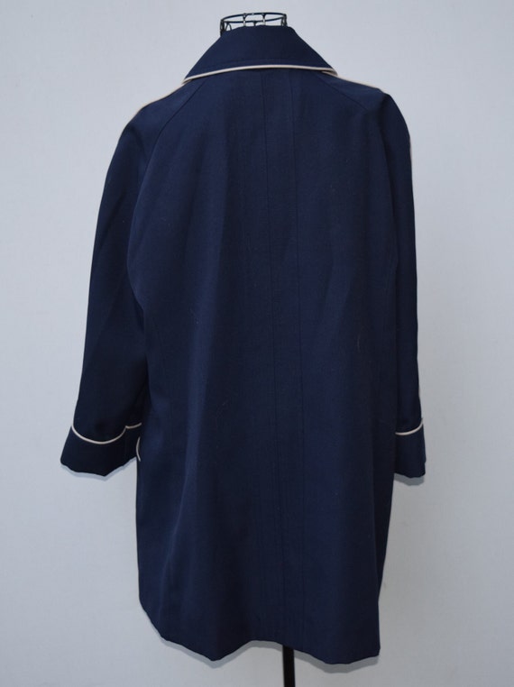 Vintage navy blue trench coat - image 6