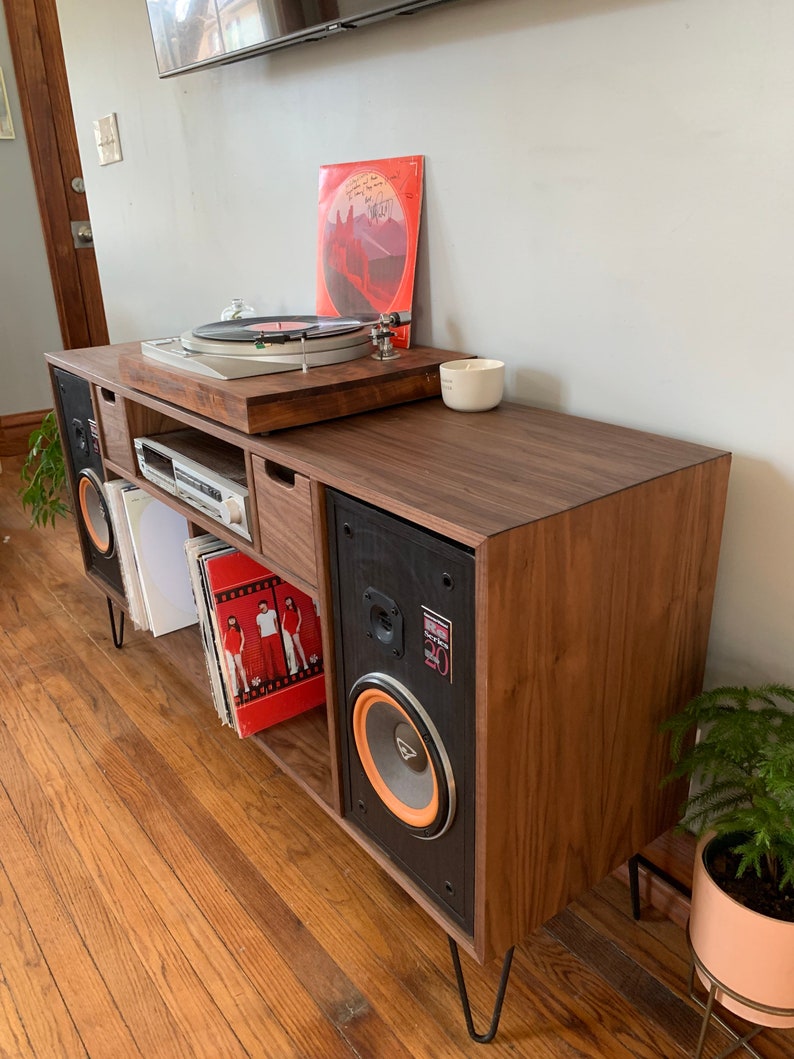 Mid Century Console Record Player Console Etsy