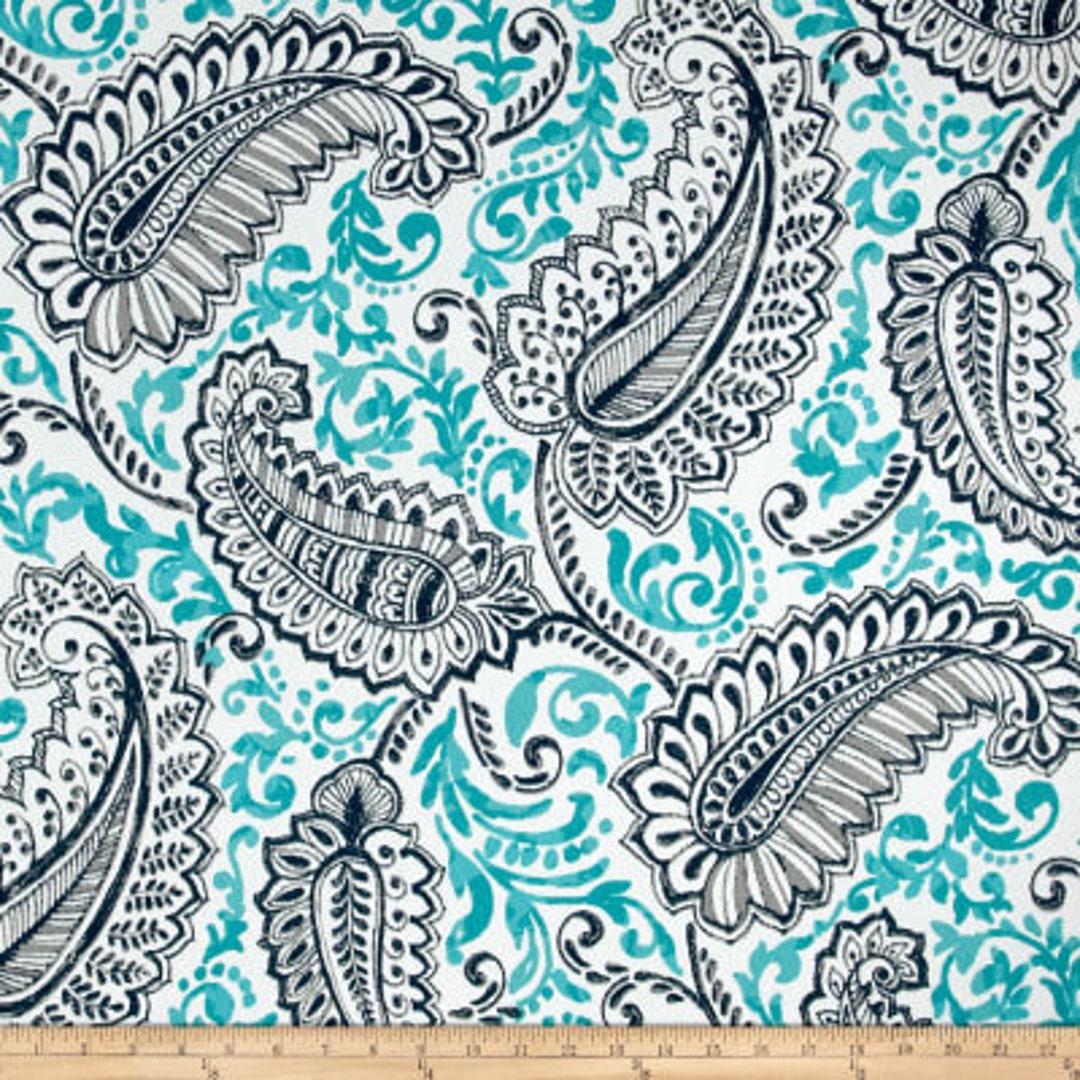 CLEARANCE Outdoor Fabric by the Yard Home Decor Blue Fabric Etsy