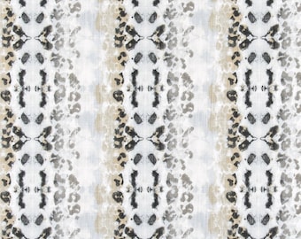 Indoor Fabric by the Yard Home Decor Shades of Black, Gray and White Designer Fabric Mali Mineral