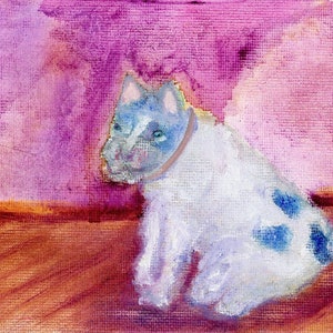 French Bulldog Art - Frenchie Painting - Frenchie Contemporary Art - Pied Frenchie - Original Dog Art - Unique Gift - Dogs - Janet Gunderson