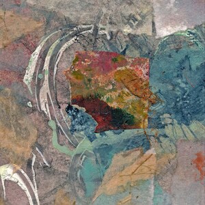 Abstract Painting - Abstract Wall Art - Collage - Original Abstract Art - Mixed Media Painting - 7 x 5 - Contemporary Art - Janet Gunderson