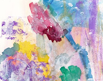 Spring Abstract Painting - Mothers Day Gift - Colorful Painting - Original Art - Eclectic Art - Joyful Painting - Happy - Janet Gunderson