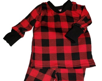 Buffalo Plaid Baby Pajamas - Etsy