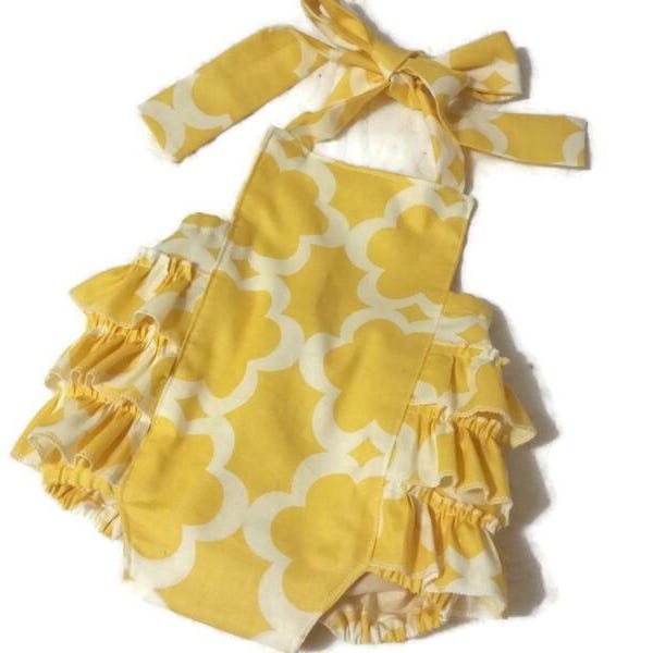 Huggy Bear Yellow Baby Romper