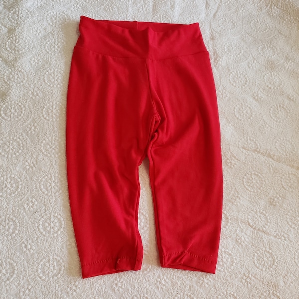 Red Stretch Knit Baby Leggings