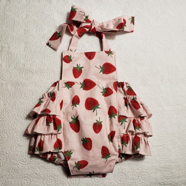 Strawberry Baby Romper