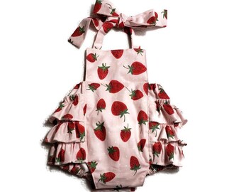 Strawberry Baby Romper